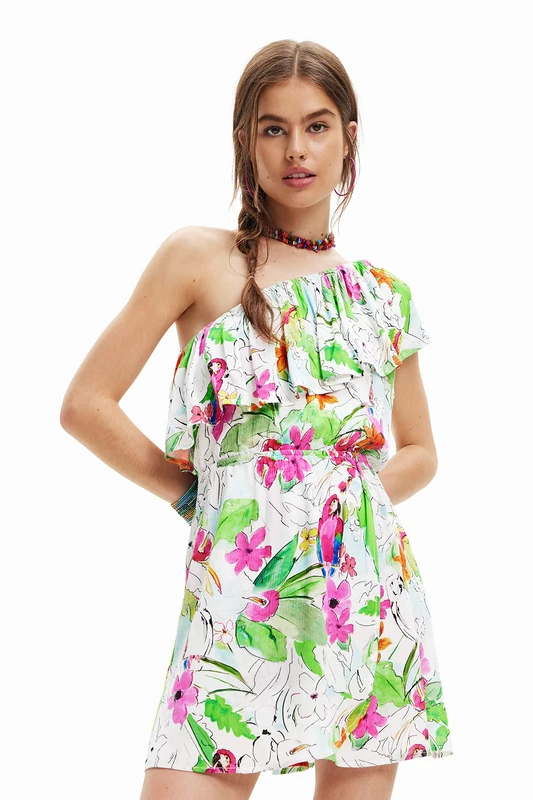 Desigual Women's Dress, White, S
