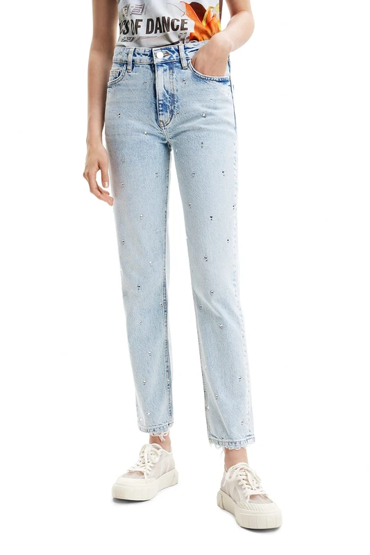 Desigual Women's Denim_Abril 5053 Casual Trousers, Blue, 8