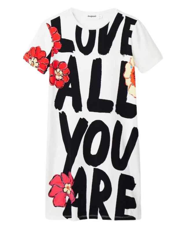 Desigual Women's Vest_Love All Dress, White, XL