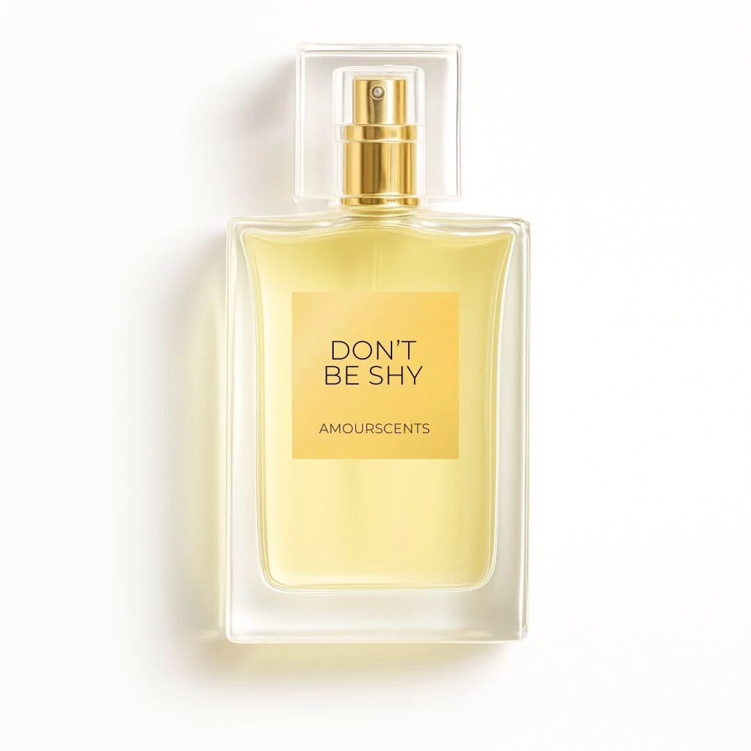 Amour Scents Love, Don't Be Shy - Inspired Perfume for Women, Extrait De Parfum, Luxurious Fragrance, 30% Oil Concentration, Long-Lasting Scent, Sensual Notes of Honeysuckle, Rose & Warm Amber (50ml)