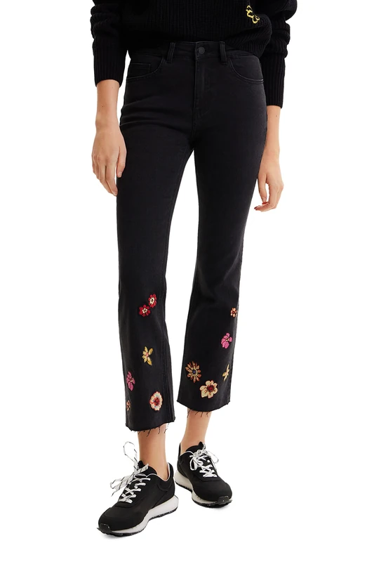 Desigual Women's Denim_Nicole 2000 Casual Pants, Black, 8