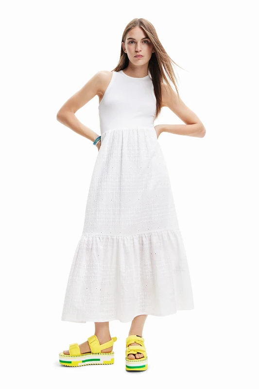 Desigual Women's Dress, White, M