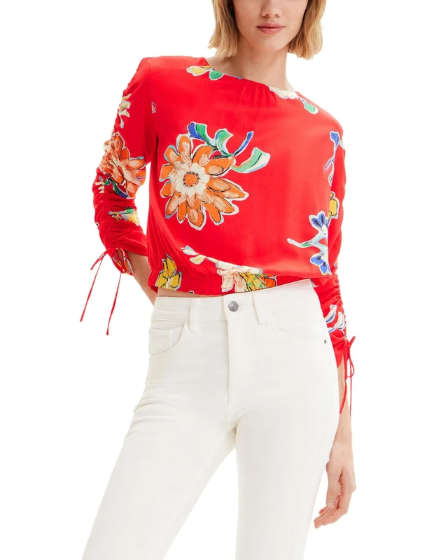 Desigual Women's Blouse, red, X-Small