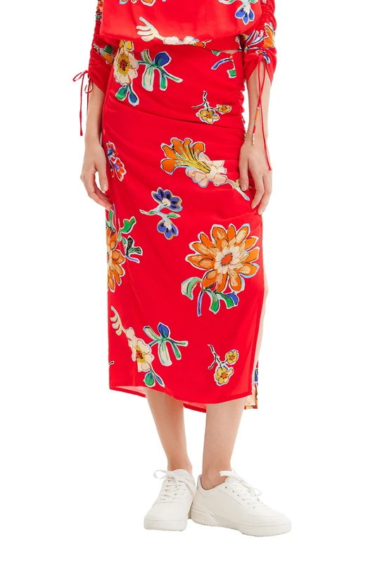 Desigual Women's FAL_Crimea 3000 Skirt, red, L