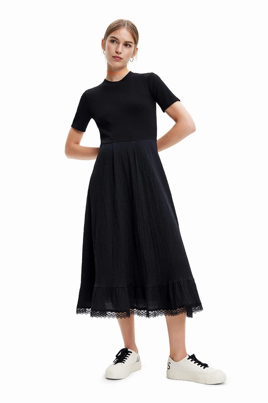 Desigual Women's Vest_Victoria 2000 Dress, Black, L, Black, L