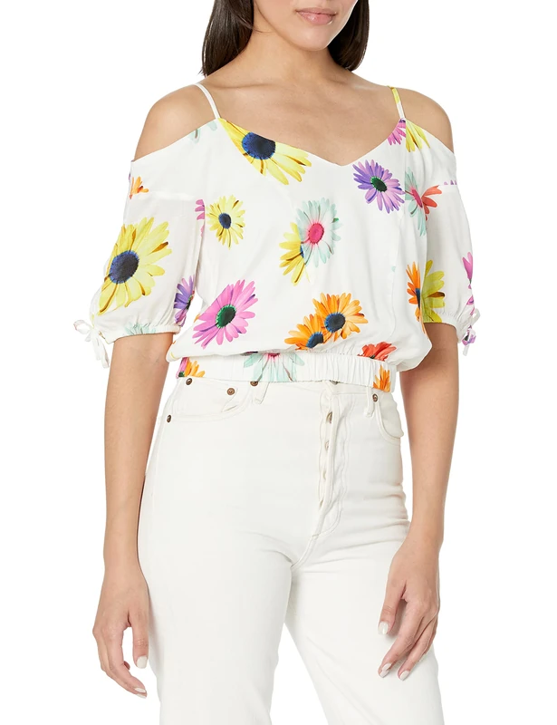 Desigual Women's Blus_belgica-Lacroix 1000 Blouse, White, L