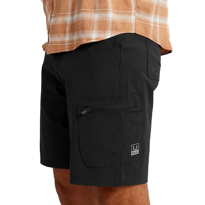 HUK Men's Next Level 10.5", Quick-Drying Fishing Shorts Casual, Black, X-Large