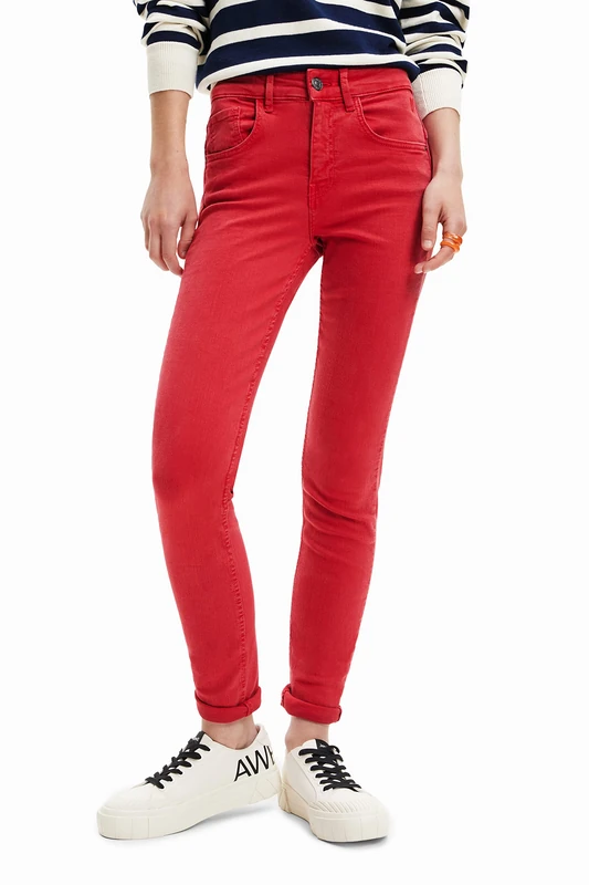 Desigual Women's Denim_lia 3061 Casual Trousers, red, 12
