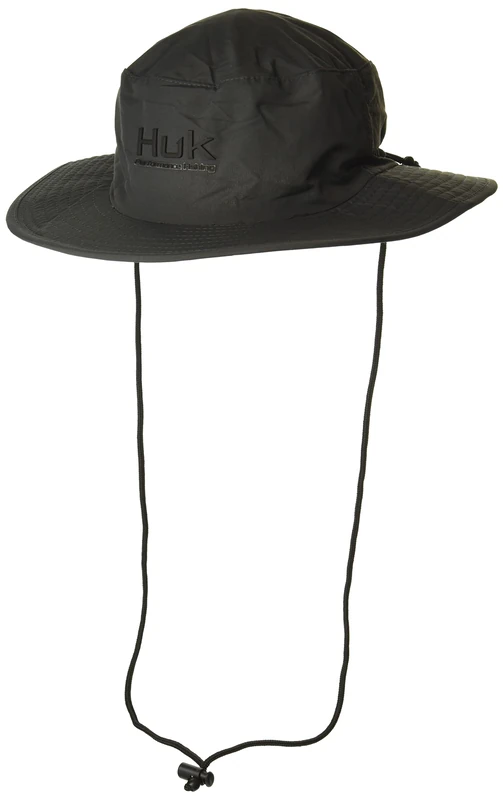 HUK Men's Boonie, Wide Brim Fishing Hat Bucket, Solid-Volcanic Ash, One Size