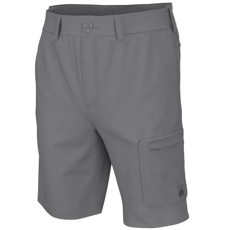 HUK Men's Next Level 10.5", Quick-Drying Fishing Shorts Casual, Overcast Grey, Large