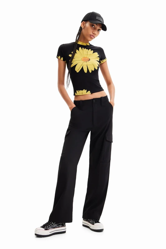 Desigual Women's Casual Pants, Black, X-Small