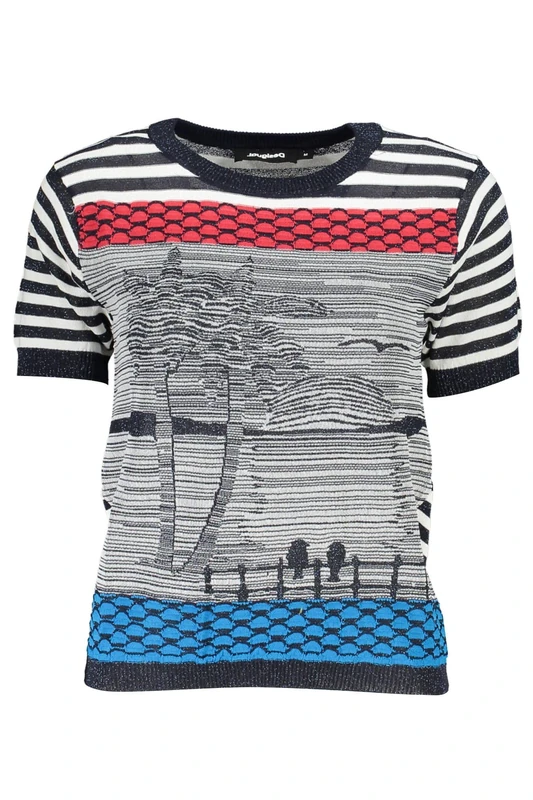 Desigual Women's Ts_Sun 5010 T-Shirt, Blue, L - Image 1