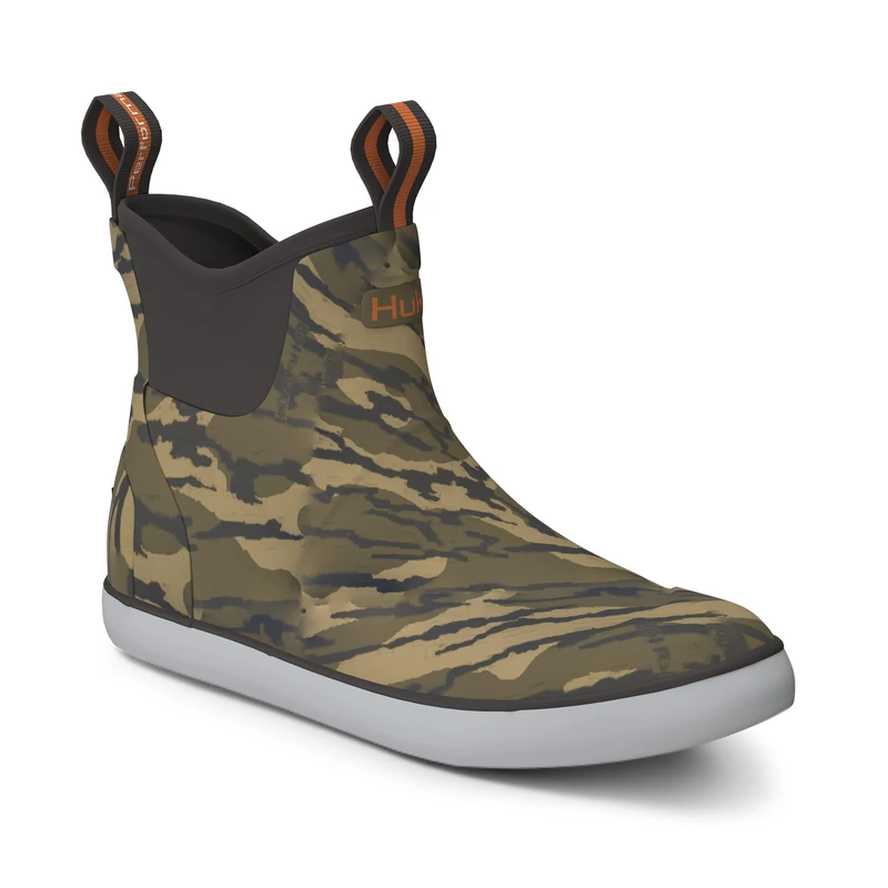 HUK Men's Rogue Wave Shoe, High-Performance Fishing & Deck Boot Rain, Camo - Mossy Oak Bottomland, 8 UK