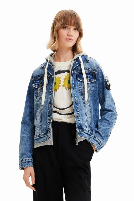 Desigual Women's CHAQ_MARILINA 5053 Denim Medium WASH, Blue, S