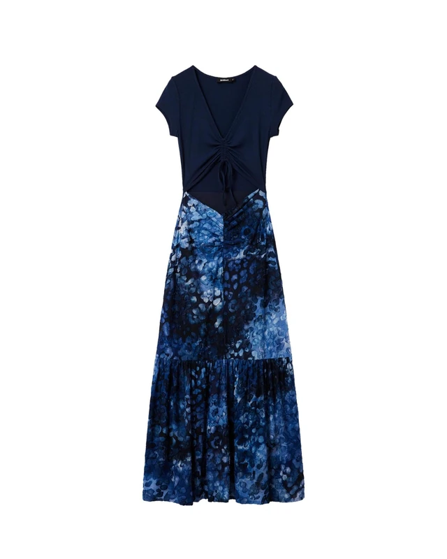Desigual Brighton Cut Out Navy Maxi Dress 23SWVK30