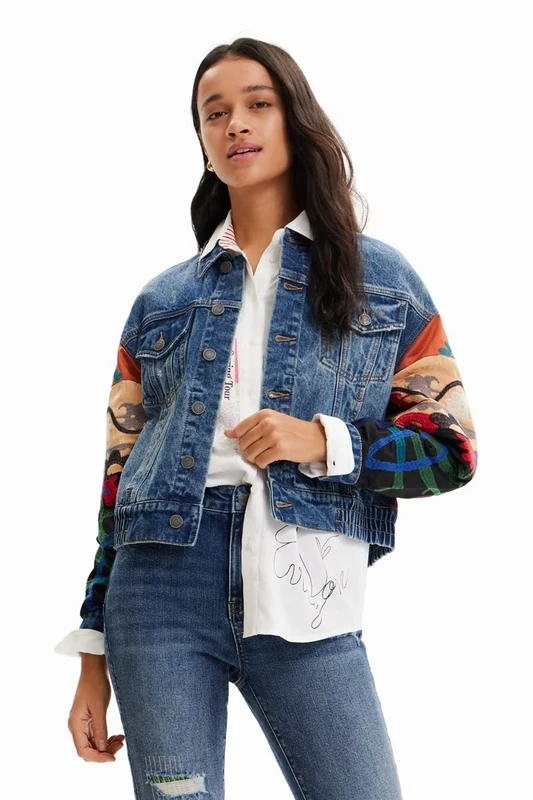 Desigual Women's CHAQ_SEBASTI 5161 Denim Medium Dark, Blue, X-Small