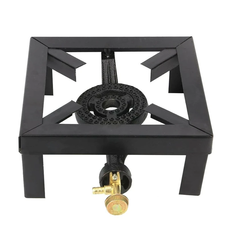 HEAVY DUTY SINGLE CAST IRON LPG PROPANE GAS BOILING RING BURNER CATERING CAMPING OUTDOOR PARTY WEDDING