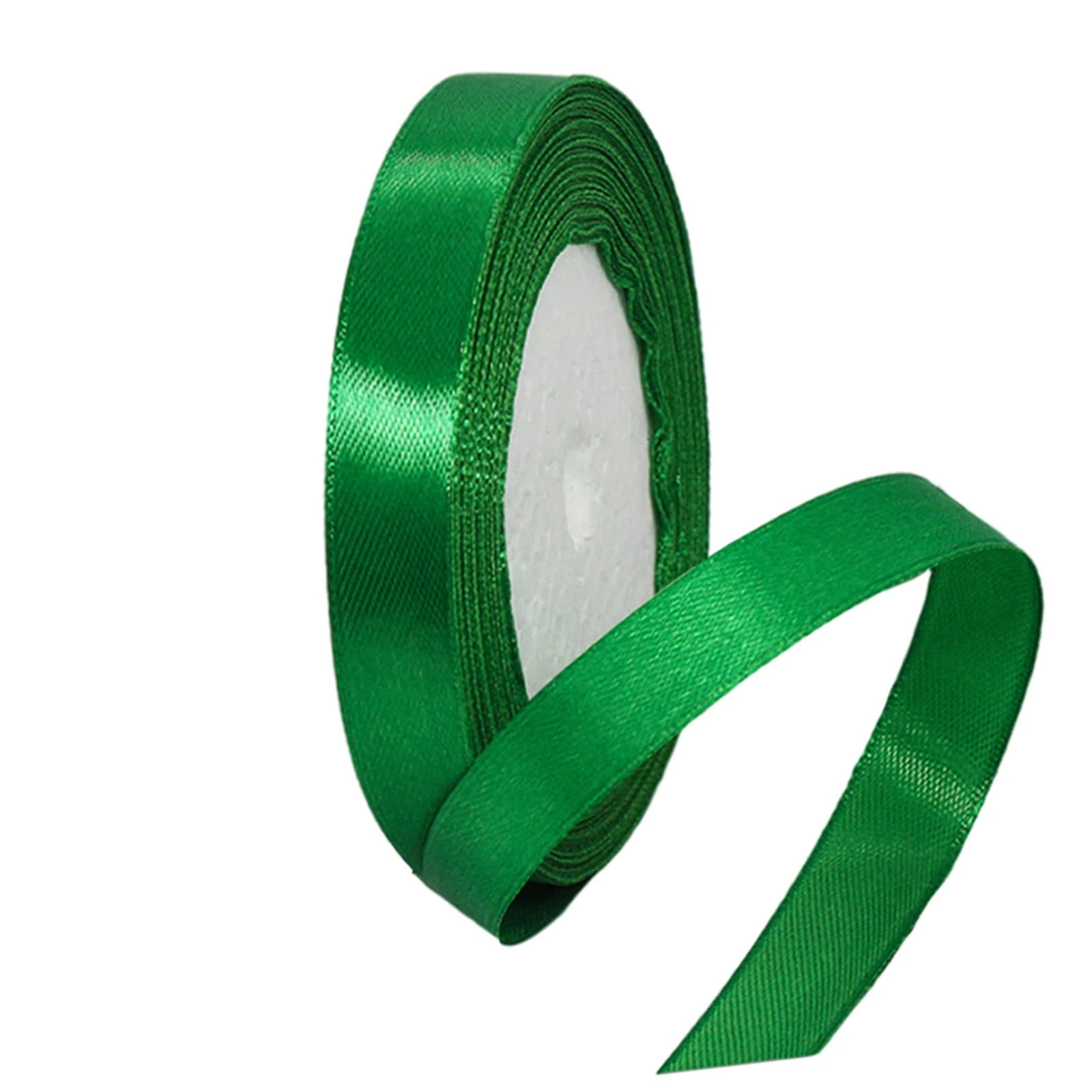 ATBEAMEN Green Satin Ribbon - 22M, 10mm Thick, Double Sided for Gift Wrapping, Crafting, Cake Decoration, Wedding, Christmas