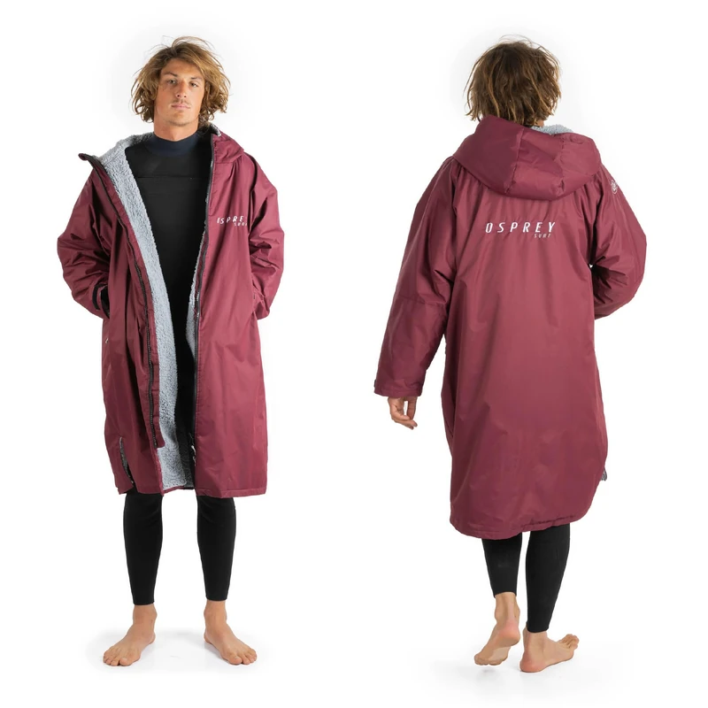 Osprey Changing Robe for Kids and Adults, Waterproof Changing Robe, Swimming and Beach, Unisex, Maroon - Image 1
