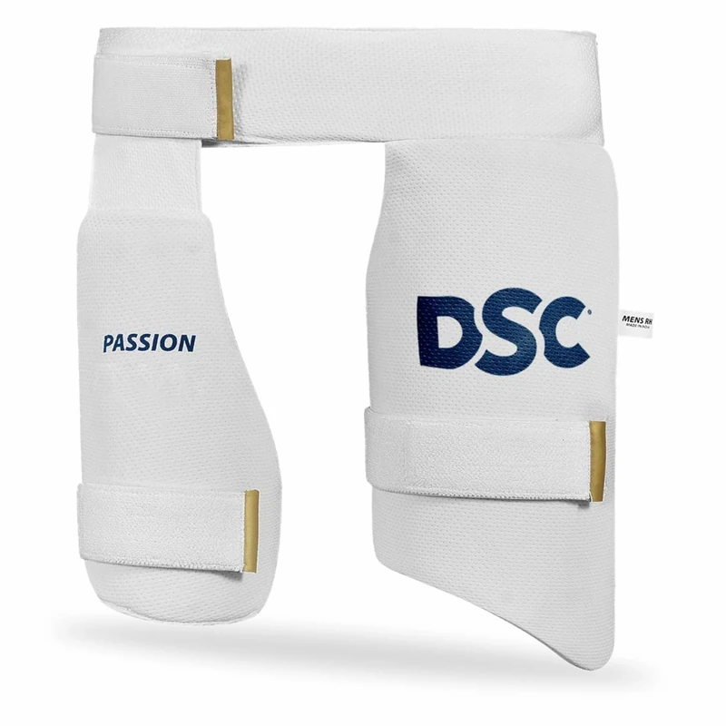 DSC Intense Passion Combo Thigh Pad | Color: White | Hard Shell For Superior Protection | High Density Foam Inside | Wide Comfort-Fit