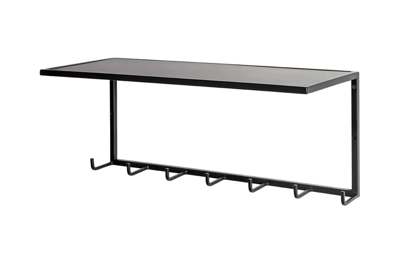 HAKU Wardrobe Black, Metal - Dim.: W 60 cm X H 25 cm X D 25 cm, Style: Modern