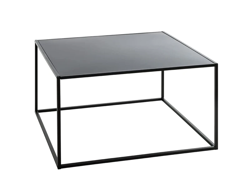 HAKU Möbel End Table Black, Metal - Size: W 70 cm X H 40 cm X D 70 cm, Style: Modern