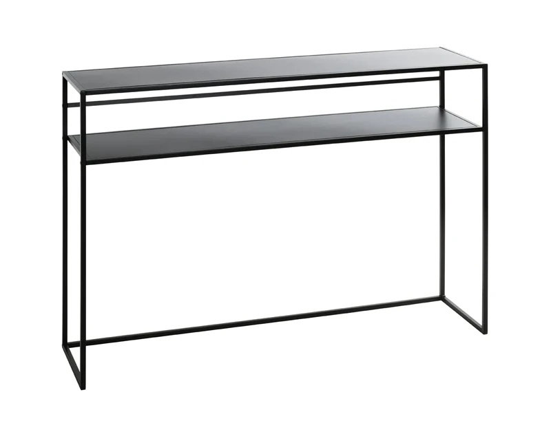 HAKU Möbel Console Black, Metal - Size: W 112 cm X H 81 cm X D 28 cm, Style: Modern