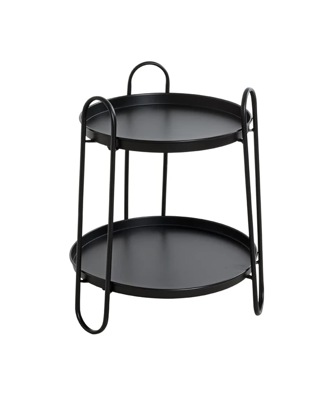 HAKU End Table Black, Metal - Dim.: H 50 cm X Ø 43 cm, Style: Modern - Image 1