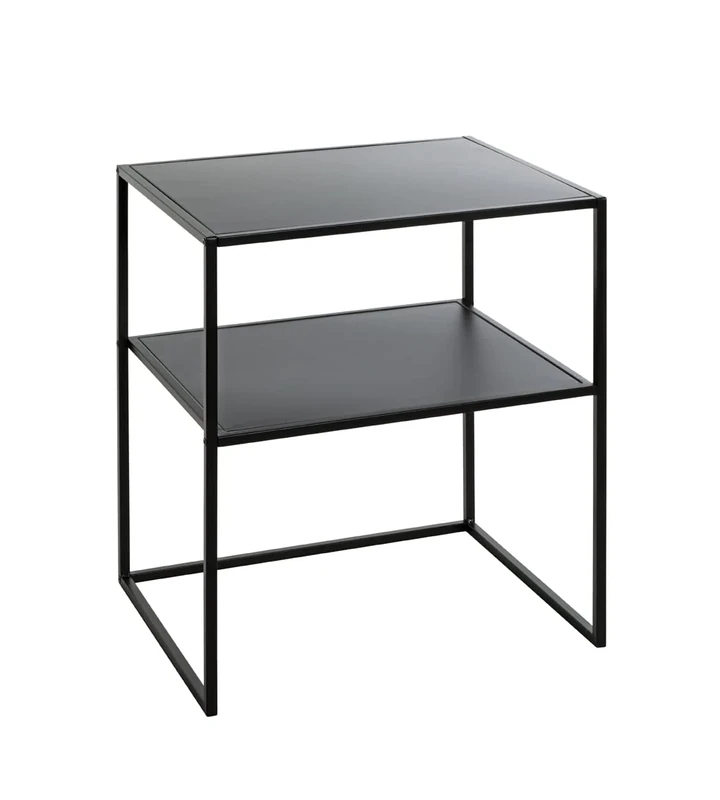 HAKU Möbel End Table Black, Metal - Size: W 50 cm X H 60 cm X D 40 cm, Style: Modern