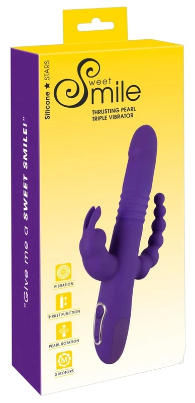Sweet Smile Vibrator with Shock Function and Clitoris streak-5549280000 Lila One Size