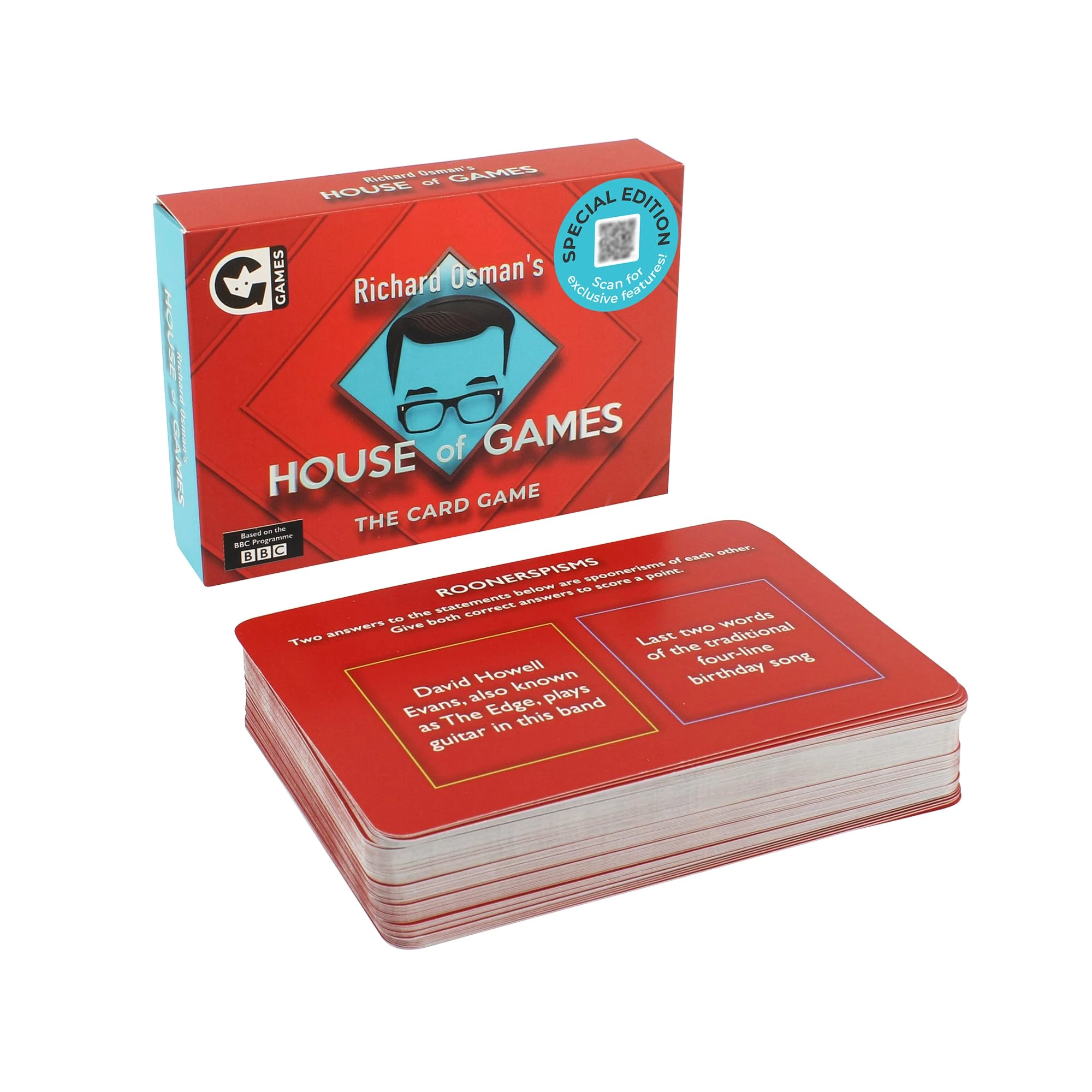 Ginger Fox Official Richard Osman's House Of Games Card Game Special Edition. Fun Trivia Quiz Based On The BBC Show Of Puzzles And General Knowledge. Great Gift Idea For Fans