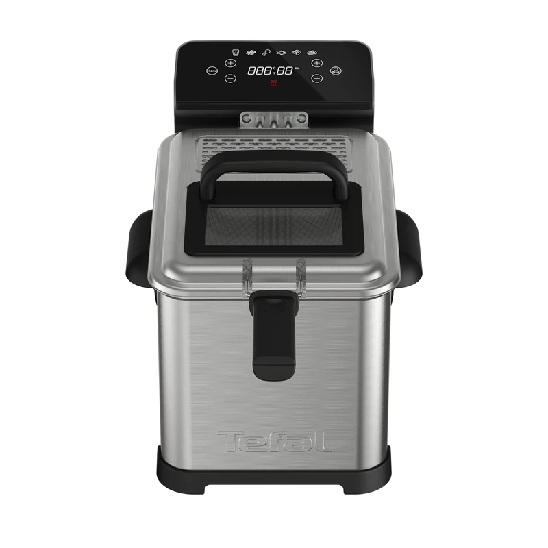 Tefal FR507D Family Pro Digital Electric Fryer | 4L Oil Capacity | Cooling Zone Technology | Dishwasher Safe Parts | LED Digital Display with Touch Screen |