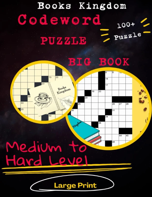 Codeword Puzzle Big Book Medium to Hard Level: Large-print Medium-level Puzzles | The Perfect Codeword Book For Puzzle Lovers | With Solutions.