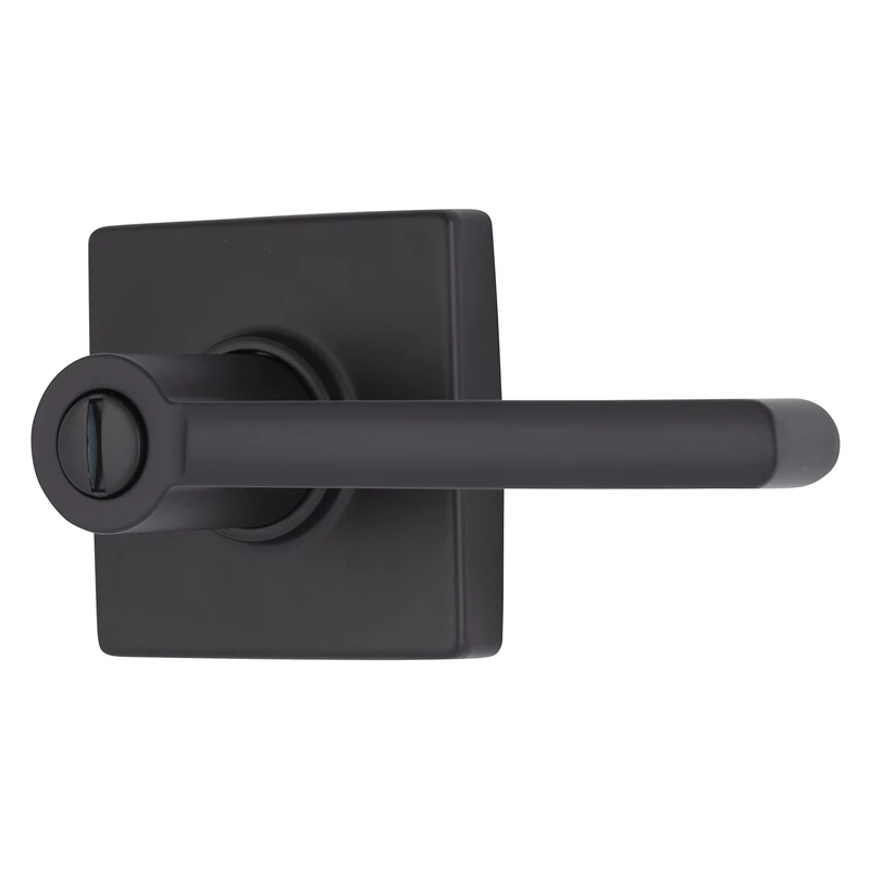 BRINKS – Contemporary Privacy Locking Interior Door Lever, Matte Black - Designed for Sleek and Modern Homes and Blends Seamlessly with Interior Décor