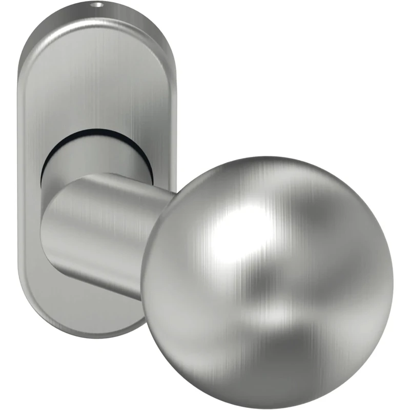 ECO K160 FE fire Protection Door knob (Door knob) on Rosette, Door Handle for fire Protection Doors, Stainless Steel