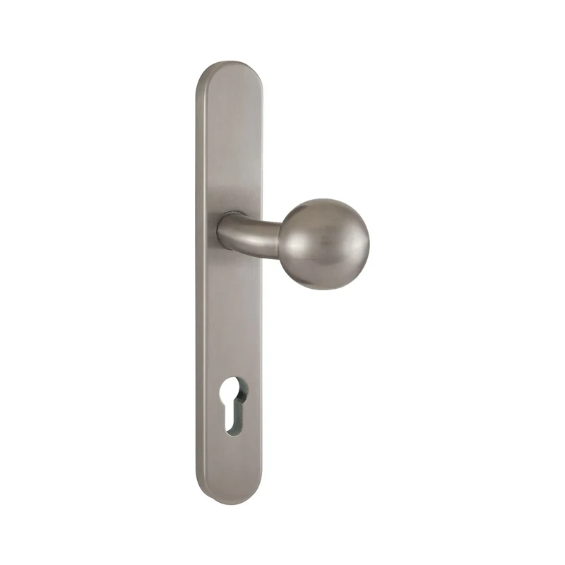 ECO Escape Door Half Fitting Door Knob (Handle Set) on Long Plate PZ92, Door Knob as Opposite Side for Bar Handles (Push Bar) EPN900RR, Stainless Steel