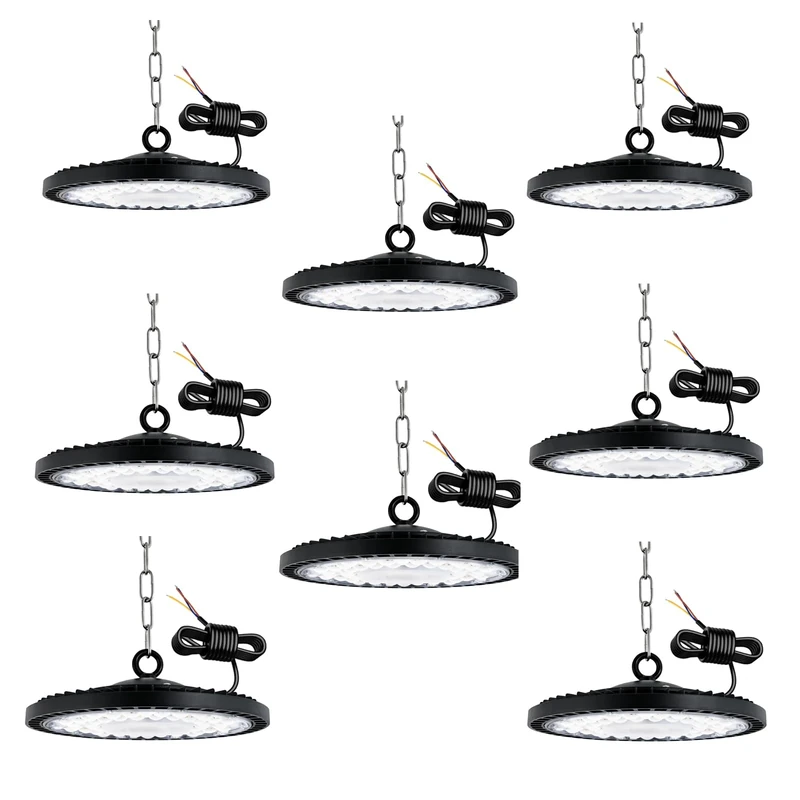 toobettp 300W UFO LED High Bay Light，30000LM Warehouse Lighting Daylight White 6500K IP65 Waterproof Shop Lights UFO Lighting for Warehouse Workshop Garage Factory Garage, 8 Packs