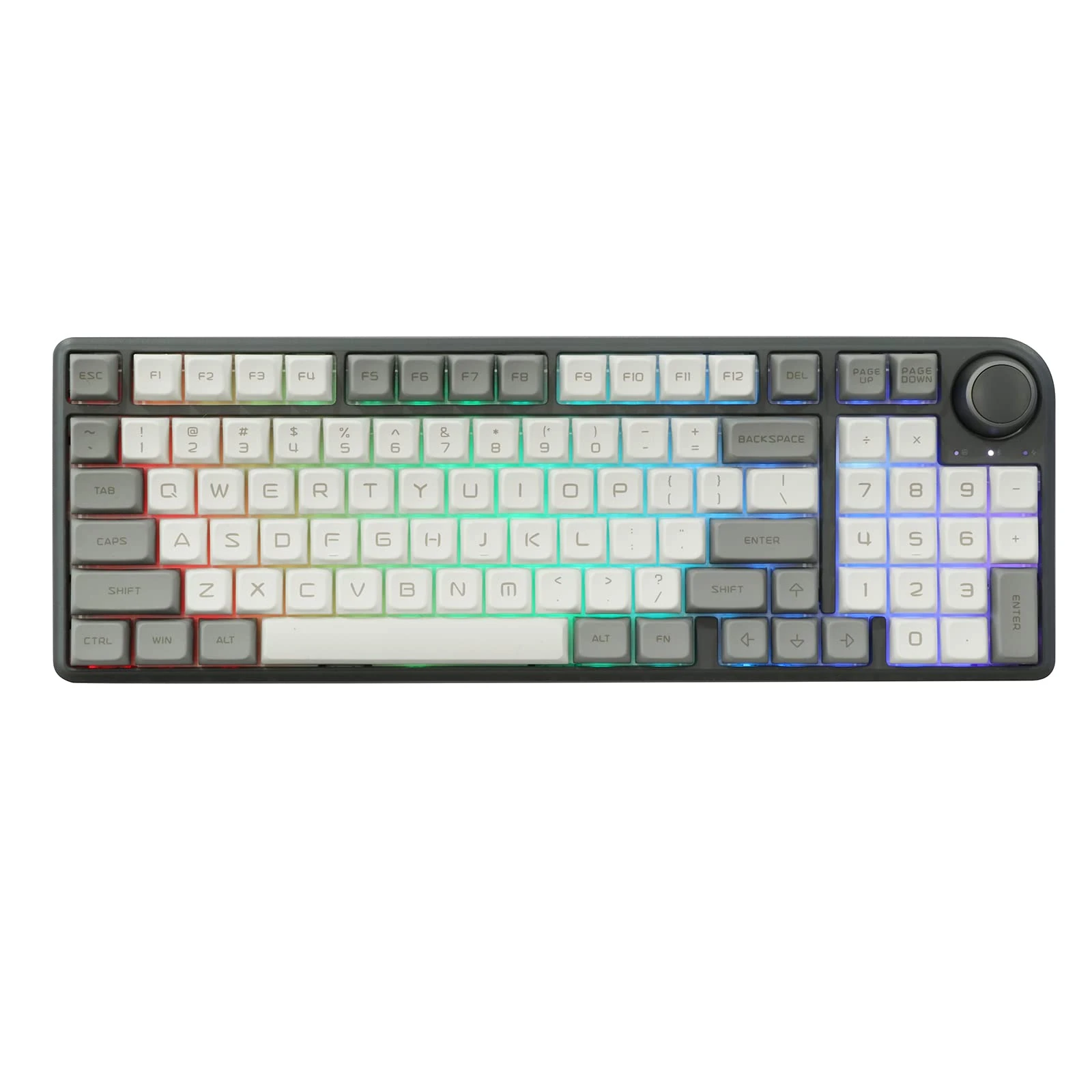 EPOMAKER TH96 96% Mechanical Gaming Keyboard with South-facing RGB LEDs, Hot-swappable RGB 2.4Ghz/Bluetooth 5.0/Wired Gasket Mounted, MDA Profile Keycaps, 6000mAh Battery, Knob Control for Windows/Mac
