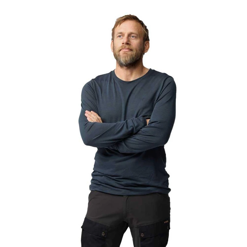 Fjallraven 87194-050 Abisko Wool LS M Sweatshirt Men's Basalt Size S