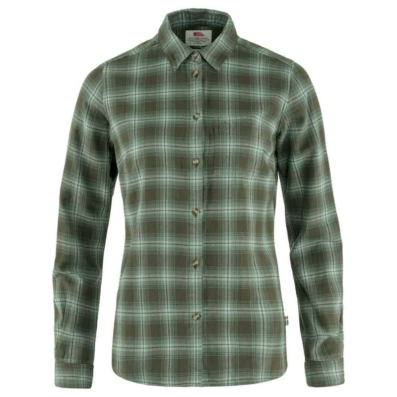 Fjallraven 89833-662-614 Övik Flannel Shirt W Shirt Women's Deep Forest-Patina Green Size M