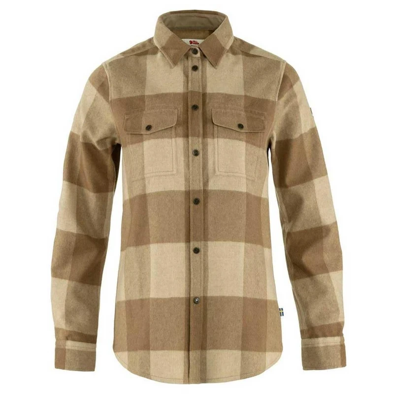 Fjallraven 90835-232-191 Canada Shirt W/Canada Shirt W Shirt Women's Buckwheat Brown-Light Beige Size S