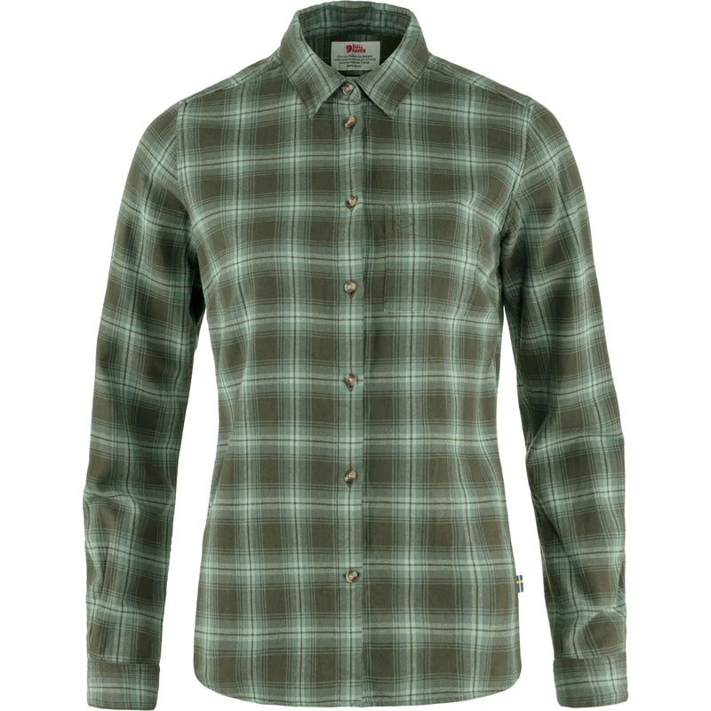 Fjallraven 89833-662-614 Övik Flannel Shirt W Shirt Women's Deep Forest-Patina Green Size S