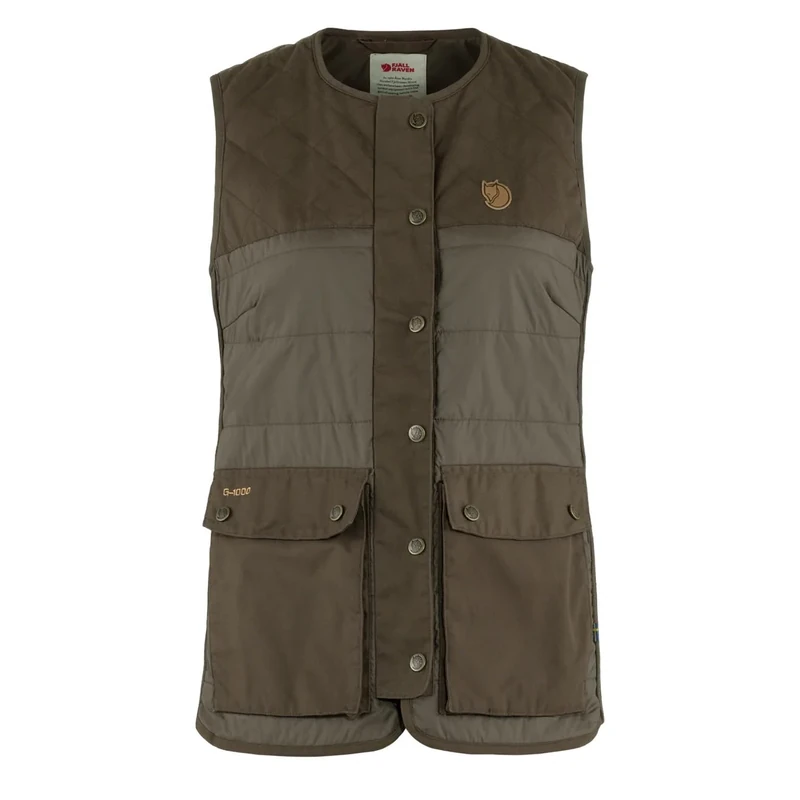 Fjallraven 86373-633 Forest Wool Padded Vest W Sports vest Women's Dark Olive Size XXS