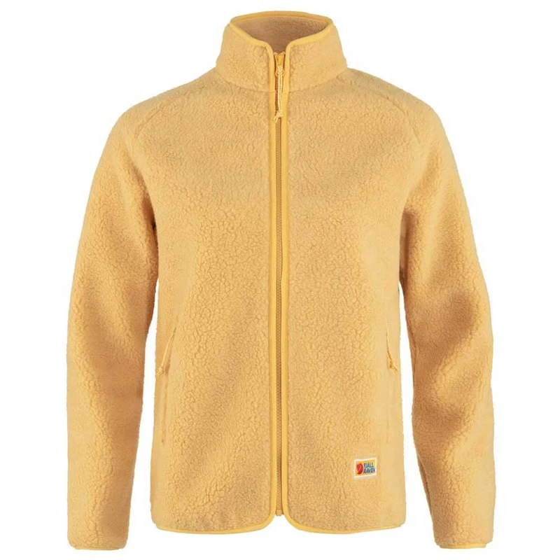 Fjallraven 84789-133 Vardag Pile Fleece W Sweatshirt Women's Mais Yellow Size M