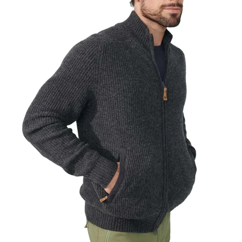Fjallraven 87071-555 Övik Zip Cardigan Knit M Sweatshirt Men's Dark Navy Size L