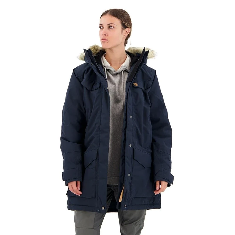 Fjällräven Womens Nuuk Parka W / Pro Jacket, Dark Navy, M EU