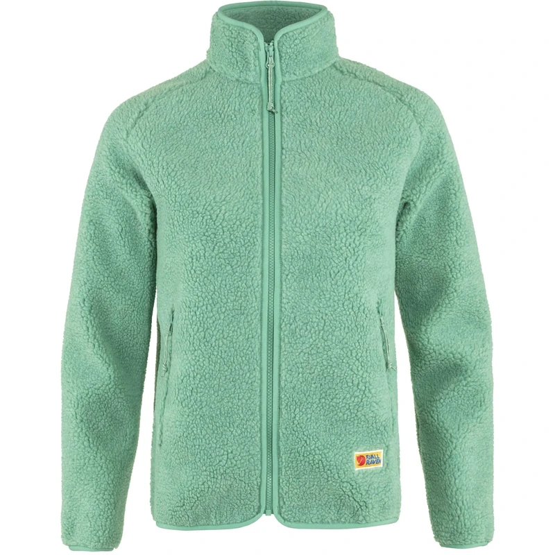 Fjallraven 84789-676 Vardag Pile Fleece W Sweatshirt Women's Aloe Green Size XS