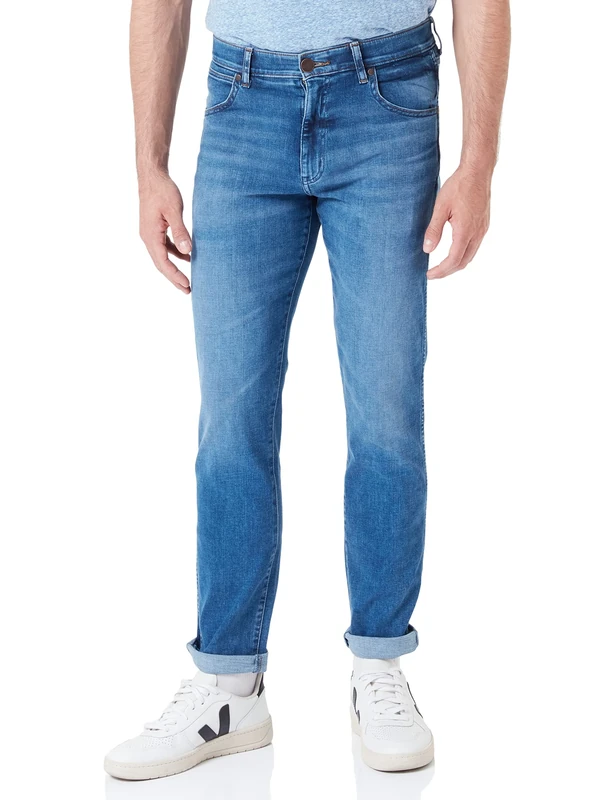 Wrangler Men's Larston Jeans, Black (Rough Rided), 38W / 36L