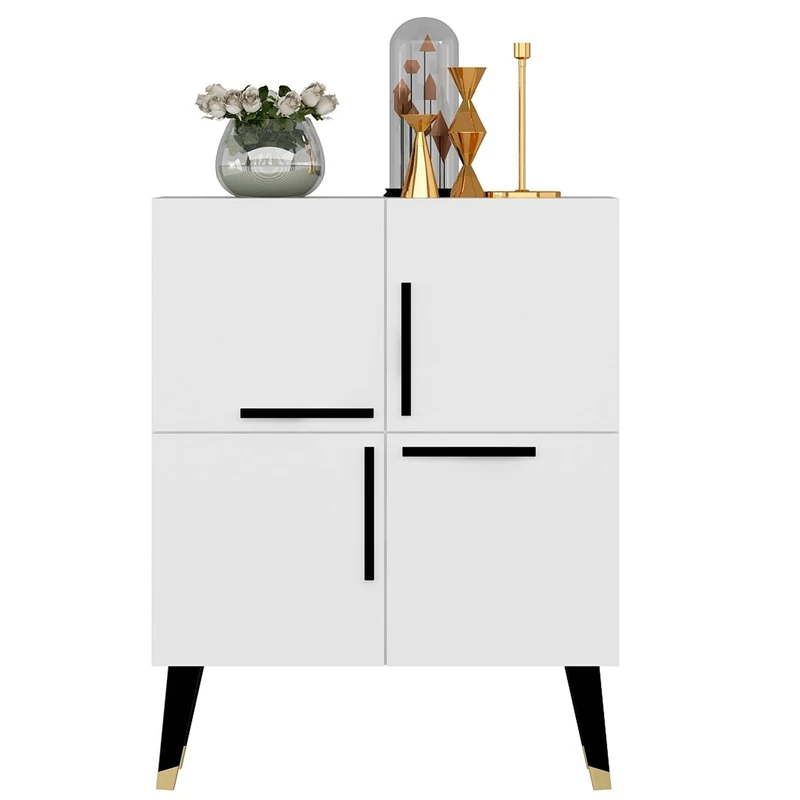 WELL HOME MOBILIARIO & DECORACIÓN White Walnut Furniture with 100% Chipboard Replated in Melamine, 70 x 90 x 35 cm
