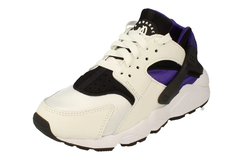 Nike Women's Air Huarache Sneaker - White/Black/Purple